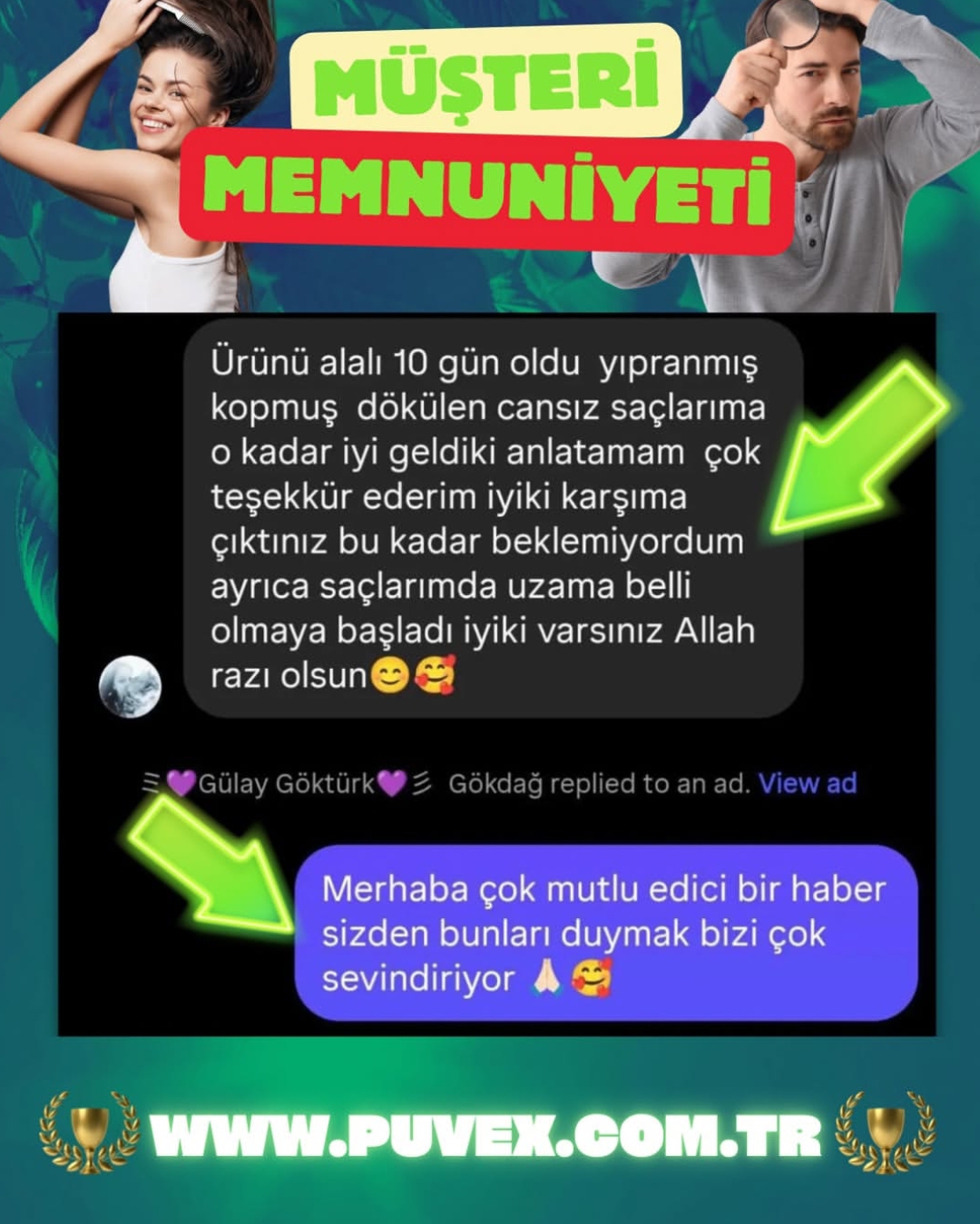 Müşteri memnuniyeti - saç uzaması ve dökülme